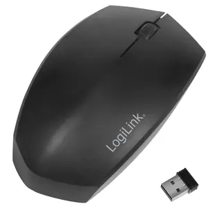 Produktfoto för LogiLink Ergonomic mouse wireless & Bluetooth 2.4 GHz 1200 dpi - Mouse - Optic - Svart