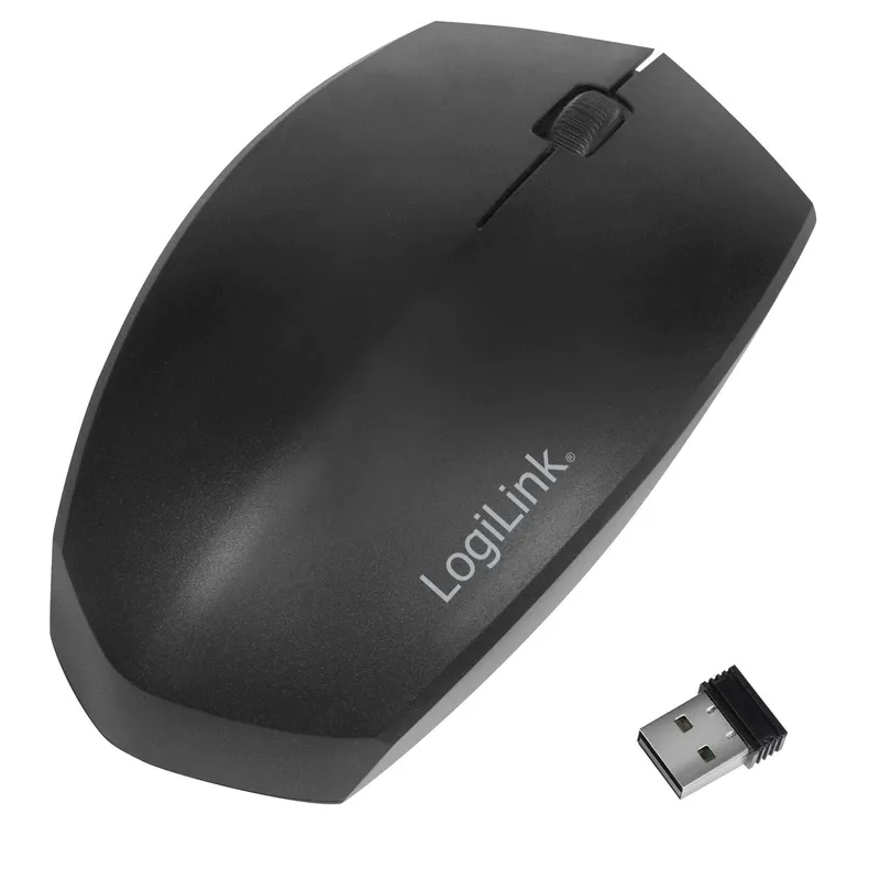 Bild 1 för LogiLink Ergonomic mouse wireless & Bluetooth 2.4 GHz 1200 dpi - Mouse - Optic - Svart