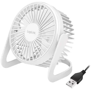 Produktfoto för LogiLink - Fläkt - bord - 12.7 cm - USB - vit