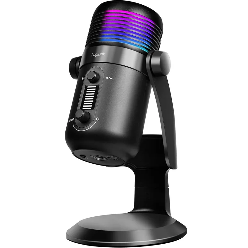 Bild 1 för LogiLink Mikrofon USB Riktad NRC RGB Svart