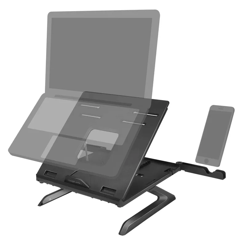 Bild 2 för LogiLink Notebook stand with smartphone holders 10-16"