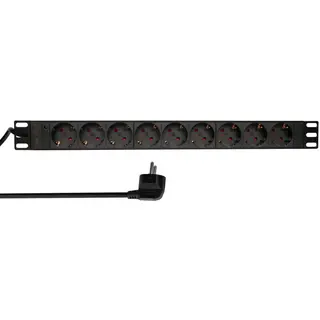 Produktfoto för LogiLink PDU9C03, 9 AC-utgångar, Typ F, 230 V, 50 - 60 hz, 16 A, 3500 W
