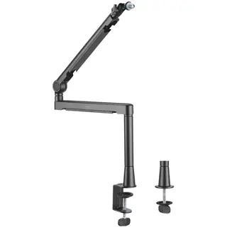 Produktfoto för LogiLink Professionell studiomikrofonarm med kabelhantering Aluminium Svart
