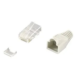 Produktfoto för LogiLink RJ45, RJ45, Grå, Guld, 270 g, 100 styck, 170 mm