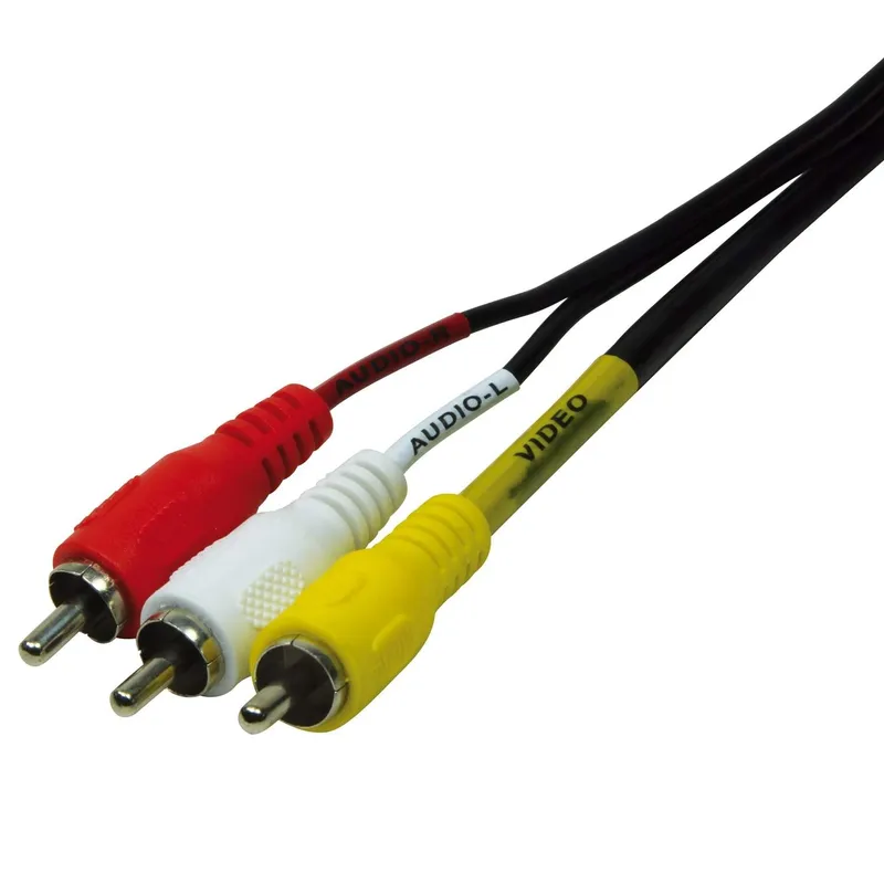 Bild 2 för LogiLink Scart - RCA, 2m, 2 m, SCART (21-pin), 3 x RCA, Svart, Polyvinylklorid (PVC), Hane/Hane