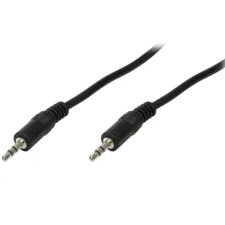 Produktfoto för LogiLink Stereo Audiokabel 3,5mm - 3,5mm Hane-Hane, 1m