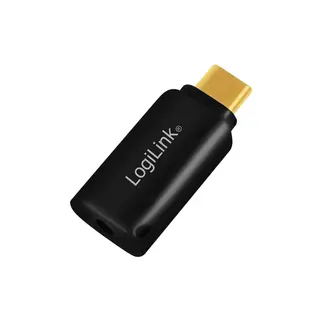 Produktfoto för Logilink USB-C till 3.5mm Adapter, DAC - Svart
