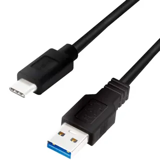 Produktfoto för Logilink USB-C till USB-A kabel 0.15m 15W - Svart