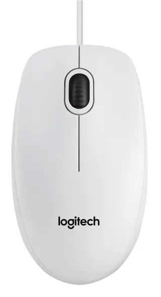 Produktfoto för Logitech B100 Optical USB Mouse - mus - Mouse - Optic - 3 knappar - Vit