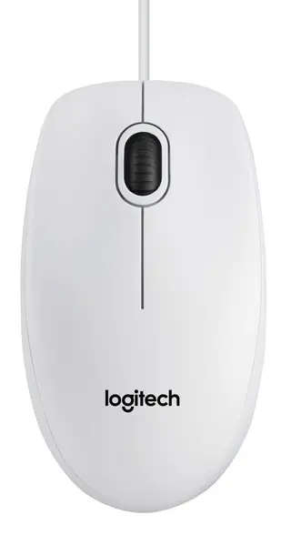 Produktfoto för Logitech B100 Optical USB Mouse - mus - Mouse - Optic - 3 knappar - Vit