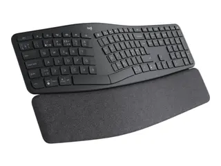Produktfoto för Logitech ERGO K860 Split Keyboard for Business - Tangentbord - trådlös - Bluetooth LE - QWERTY - hela norden - grafit