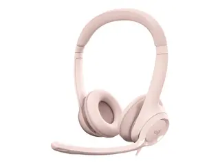 Produktfoto för Logitech H390 - Headset - på örat - kabel - USB - Rose