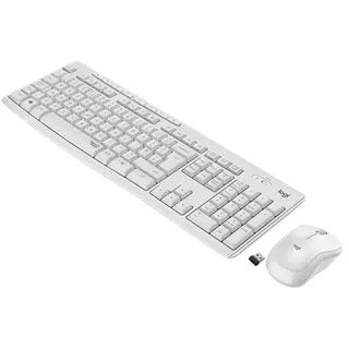 Produktfoto för Logitech MK295 Silent - Sats med tangentbord och mus - trådlös - 2.4 GHz - hela norden - offwhite