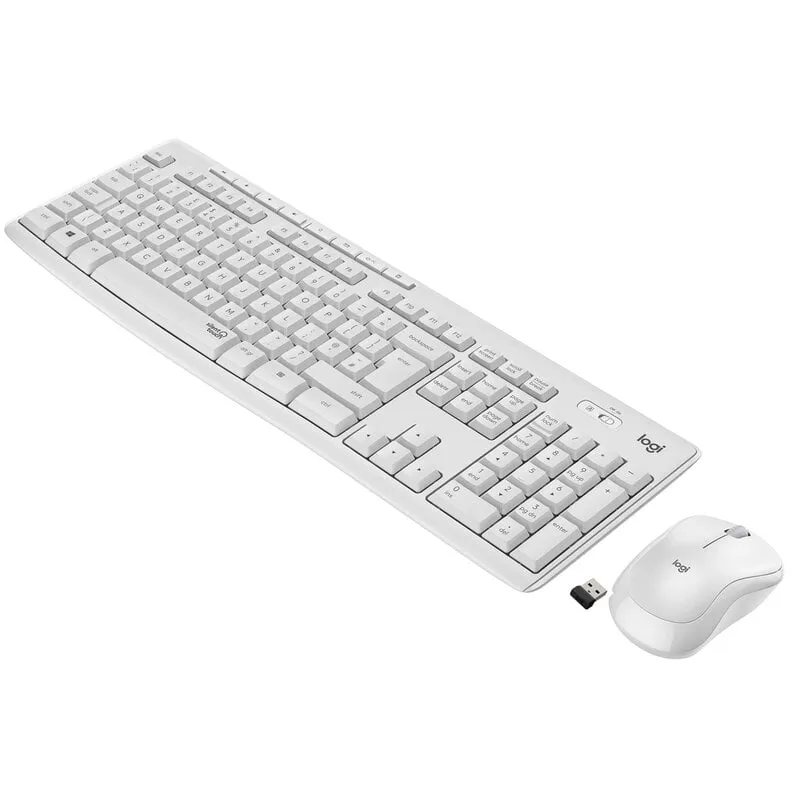Alternativ bild 0 för Logitech MK295 Silent - Sats med tangentbord och mus - trådlös - 2.4 GHz - hela norden - offwhite