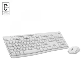 Produktfoto för Logitech MK295 Silent - Sats med tangentbord och mus - trådlös - 2.4 GHz - USA, internationellt - offwhite