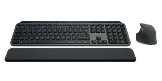 Produktfoto för Logitech MX Keys Combo for Business - Sats med tangentbord och mus - bakgrundsbelyst - trådlös - Bluetooth LE - QWERTY - hela norden - grafit
