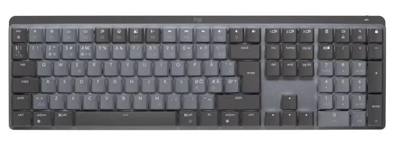 Alternativ bild 0 för Logitech MX Keys Mechanical - Tastatur - bagbelyst - Bluetooth, 2,4 GHz - Pan Nordic - smakkontakt: GL Taktil - Grafit