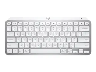 Produktfoto för Logitech MX Keys Minimalist Wireless Illuminated Keyboard - Tangentbord - trådlös - 2.4 GHz - Pale Grey - Nordic