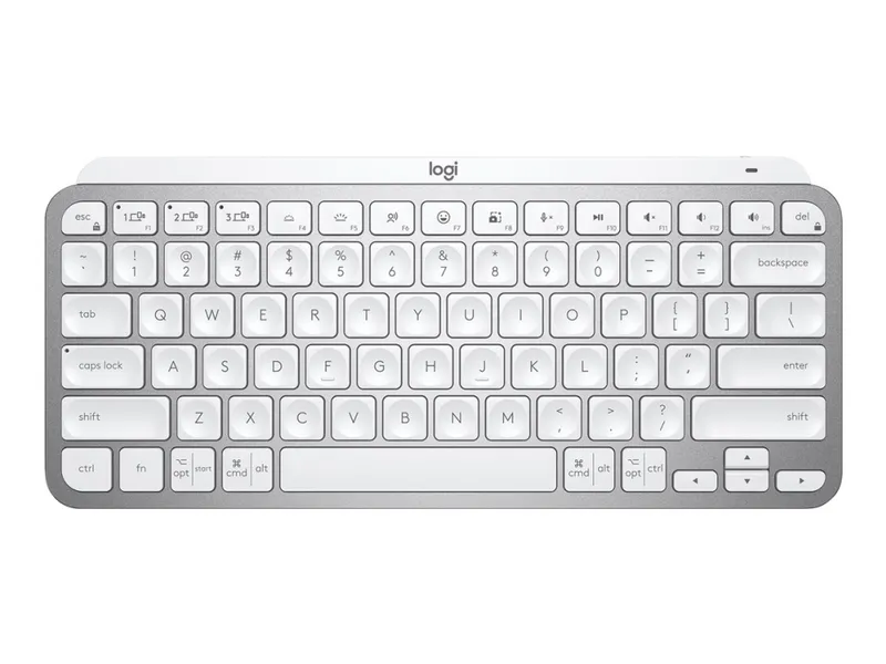 Alternativ bild 0 för Logitech MX Keys Minimalist Wireless Illuminated Keyboard - Tangentbord - trådlös - 2.4 GHz - Pale Grey - Nordic