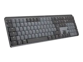 Produktfoto för Logitech MX Mechanical Mini Minimalist Wireless Illuminated Performance Keyboard Graphite - Clicky - US - Tangentbord - Amerikansk Engelska - Svart