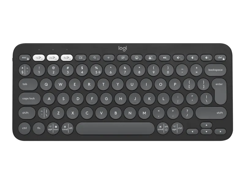 Alternativ bild 0 för Logitech Pebble Keys 2 K380s - Tangentbord - trådlös - Bluetooth LE - QWERTY - USA, internationellt - tonal graphite