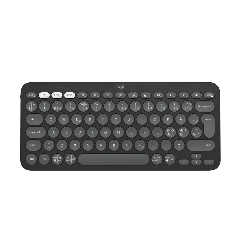 Alternativ bild 0 för Logitech® | Pebble Keys 2 (K380s) - Tastatur - Bluetooth, 2,4 GHz - Nordisk layout - Tonal-Graphite
