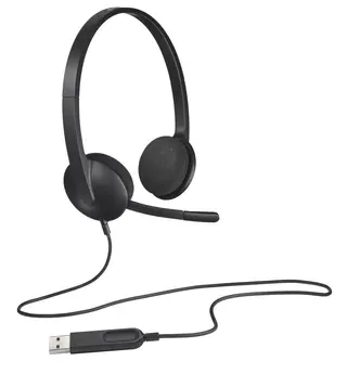 Produktfoto för Logitech USB Headset H340 - Headset - på örat - kabelansluten
