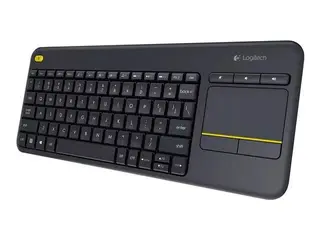 Produktfoto för Logitech Wireless Touch Keyboard K400 Plus - Tangentbord - trådlös - 2.4 GHz - Nordisk - svart