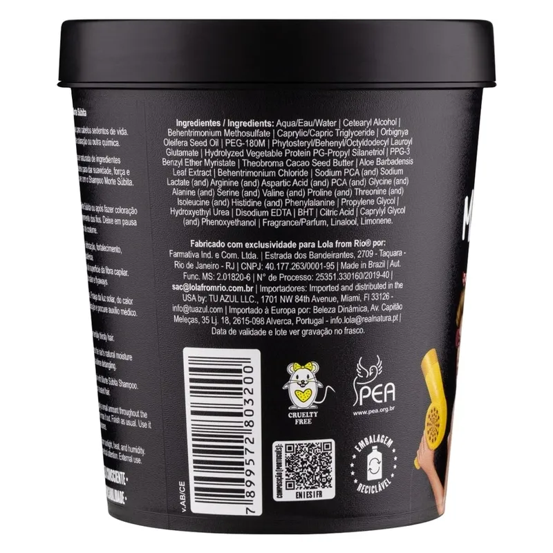 Bild 3 för Lola from Rio Morte Subita Moisturizing Mask 450 ml
