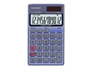 Produktfoto för Lommeregner Casio SL-320-TER+, blå/sort, 12 cifre