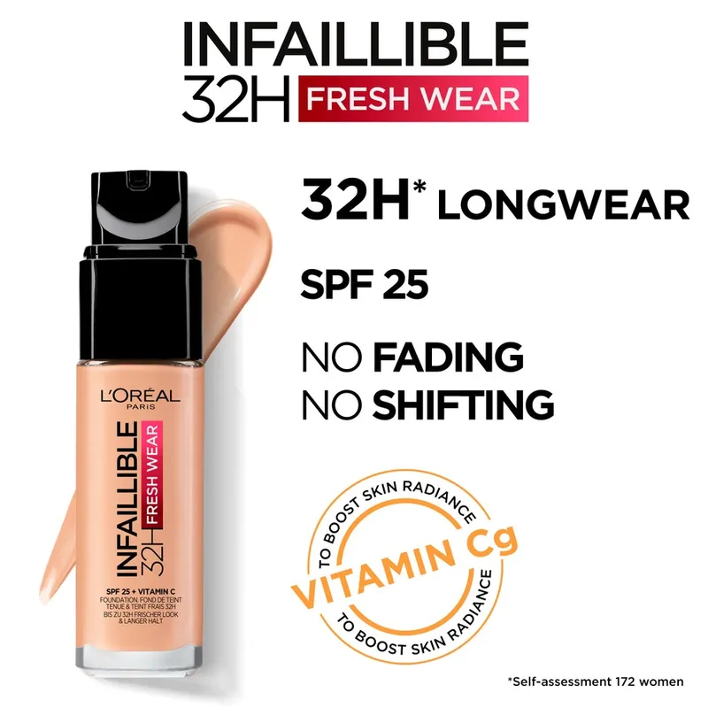 Bild 7 för Loreal Infaillible Stay Fresh Foundation - Honey 235 30 ml