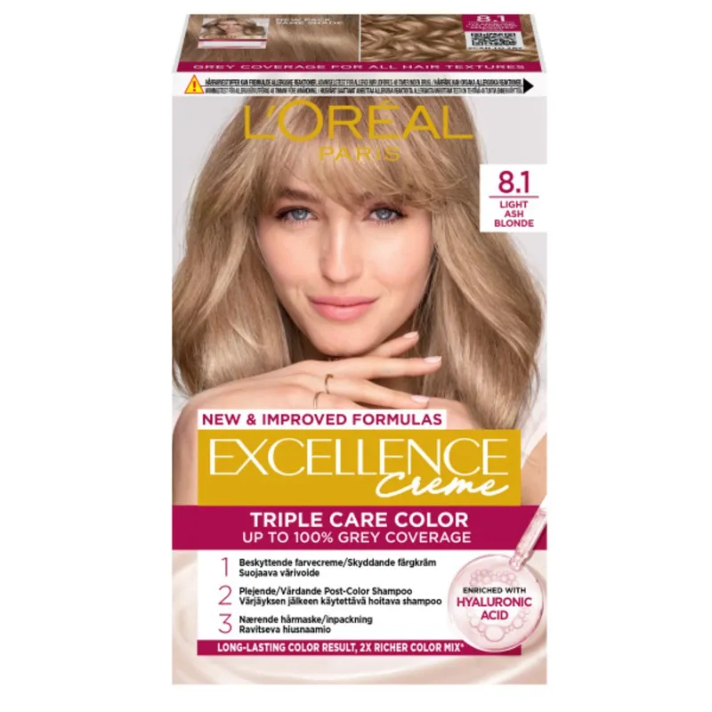 Bild 2 för Loreal Paris Excellence Crème Excellence Creme 8.1 Light Ash Blonde