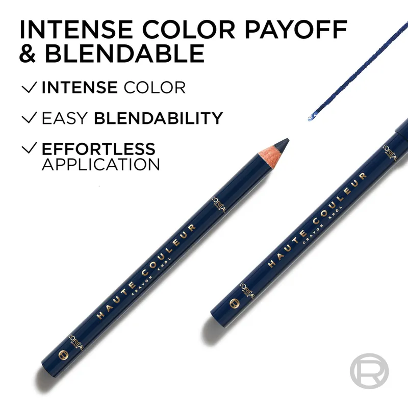 Bild 4 för Loreal Paris Haute Couleur Crayon Khôl 130 Bleu Suede
