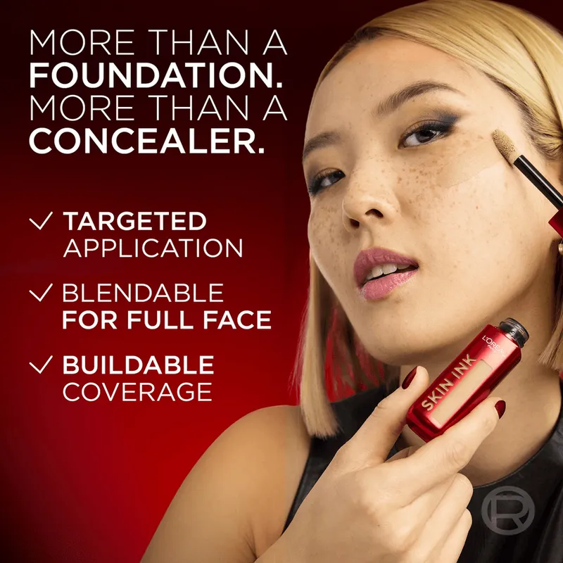 Bild 6 för Loreal Paris Infaillible Skin Ink 2-in-1 Foundation Concealer Hyb