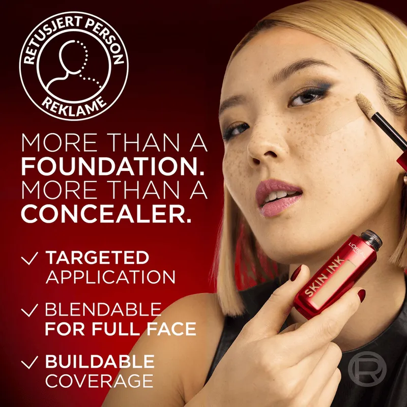 Bild 6 för Loreal Paris Infaillible Skin Ink 2-in-1 Foundation Concealer Hyb