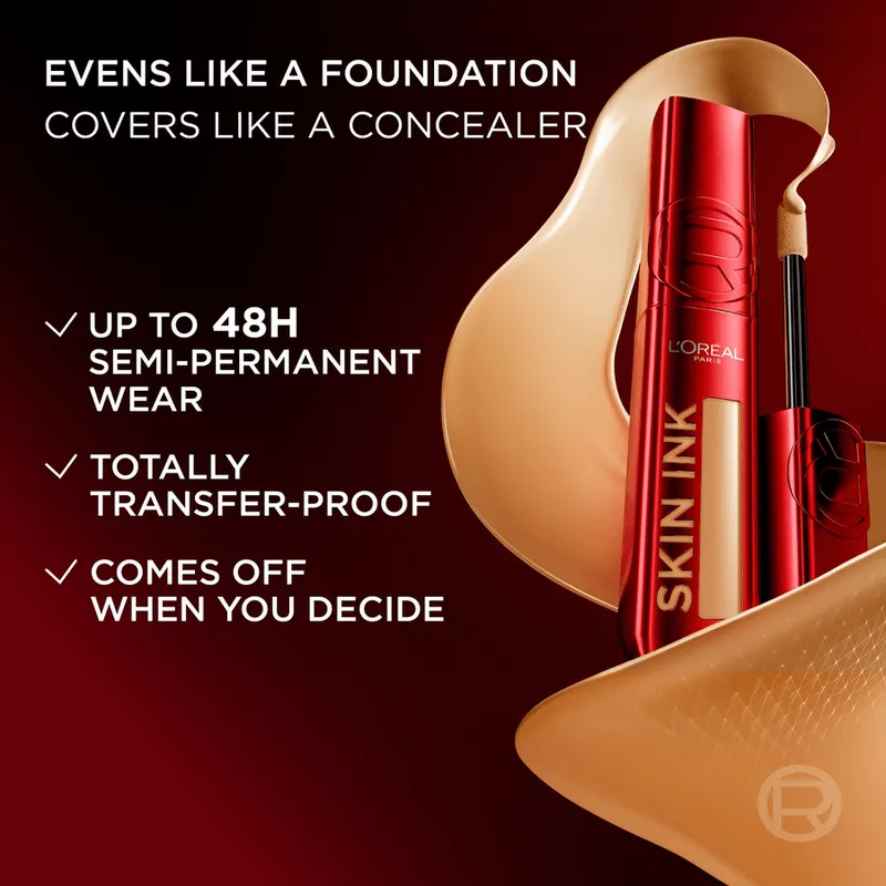 Bild 3 för Loreal Paris Infaillible Skin Ink 2-in-1 Foundation Concealer Hyb