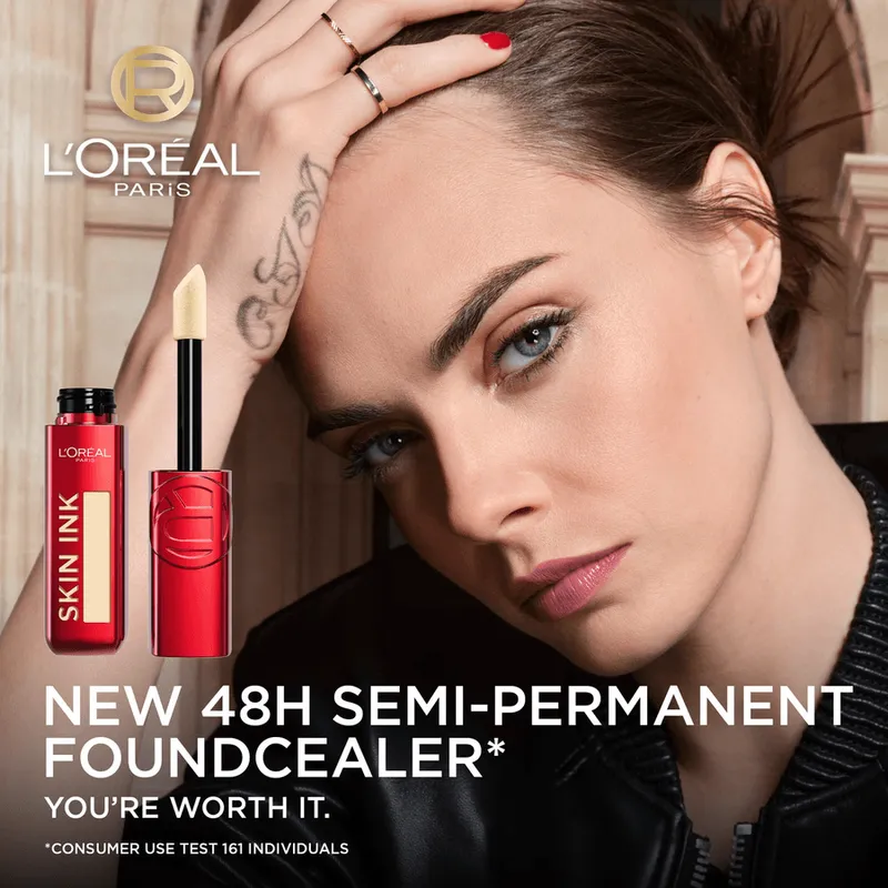 Bild 4 för Loreal Paris Infaillible Skin Ink 2-in-1 Foundation Concealer Hyb