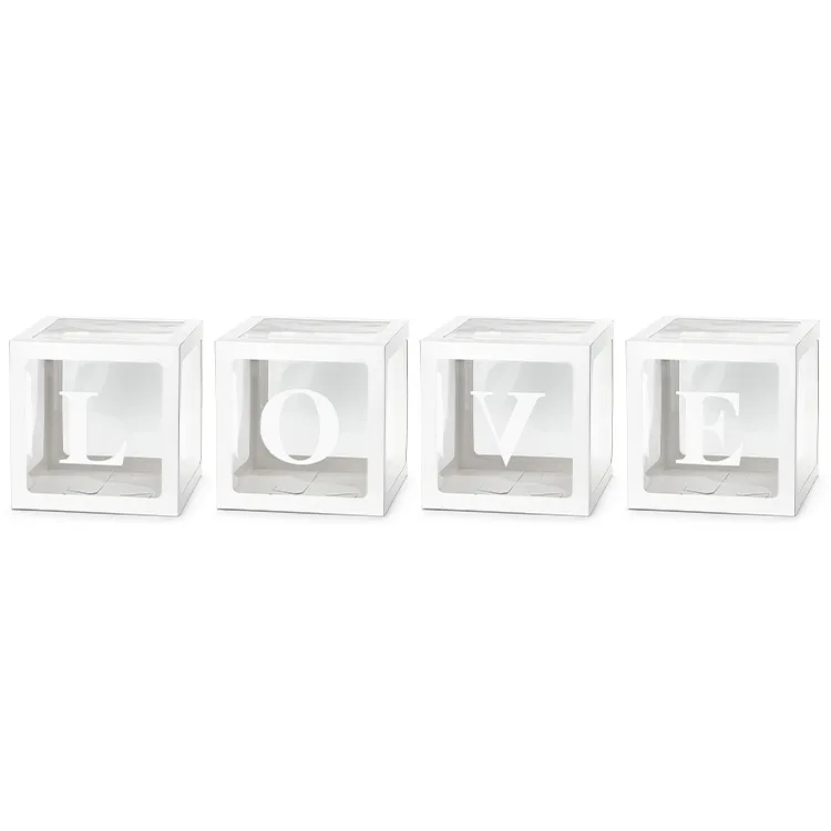 Alternativ bild 0 för LOVE balloon boxes white 30x30cm