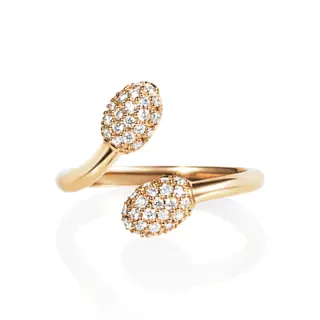 Produktfoto för Love Bead & Stars Twin Ring Gold 15.00