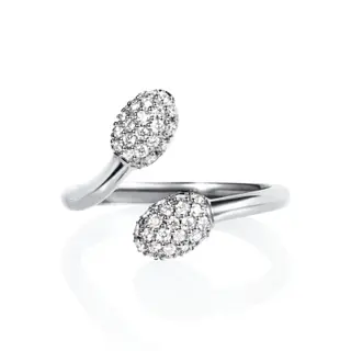 Produktfoto för Love Bead & Stars Twin Ring White gold 15.00