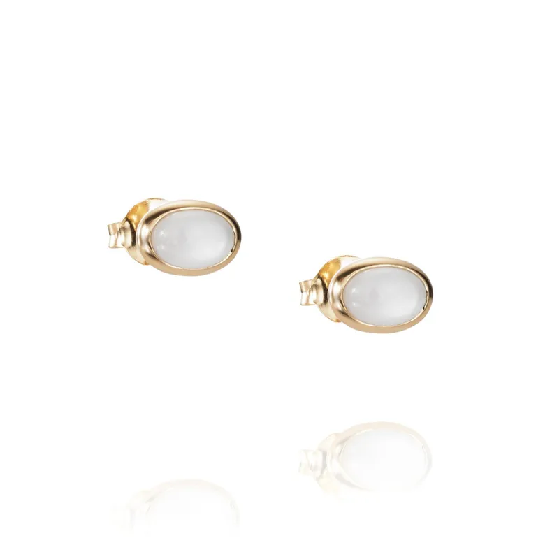 Alternativ bild 0 för Love Bead - Moonstone Örhänge Guld