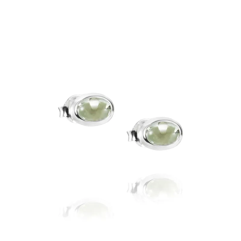 Alternativ bild 0 för Love Bead Silver - Green Quartz Örhänge Silver