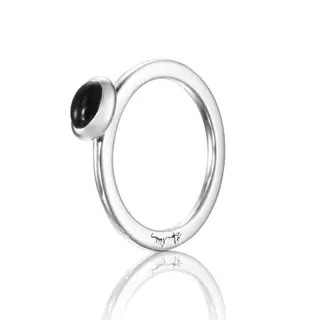 Produktfoto för Love Bead Silver - Onyx Ring Silver 15.00 mm