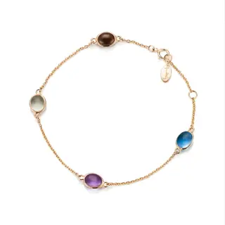 Produktfoto för Love Beads Flow Armband Guld 17-19 cm