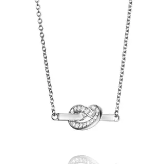 Produktfoto för Love Knot & Stars Halsband Vitguld 42-45 cm