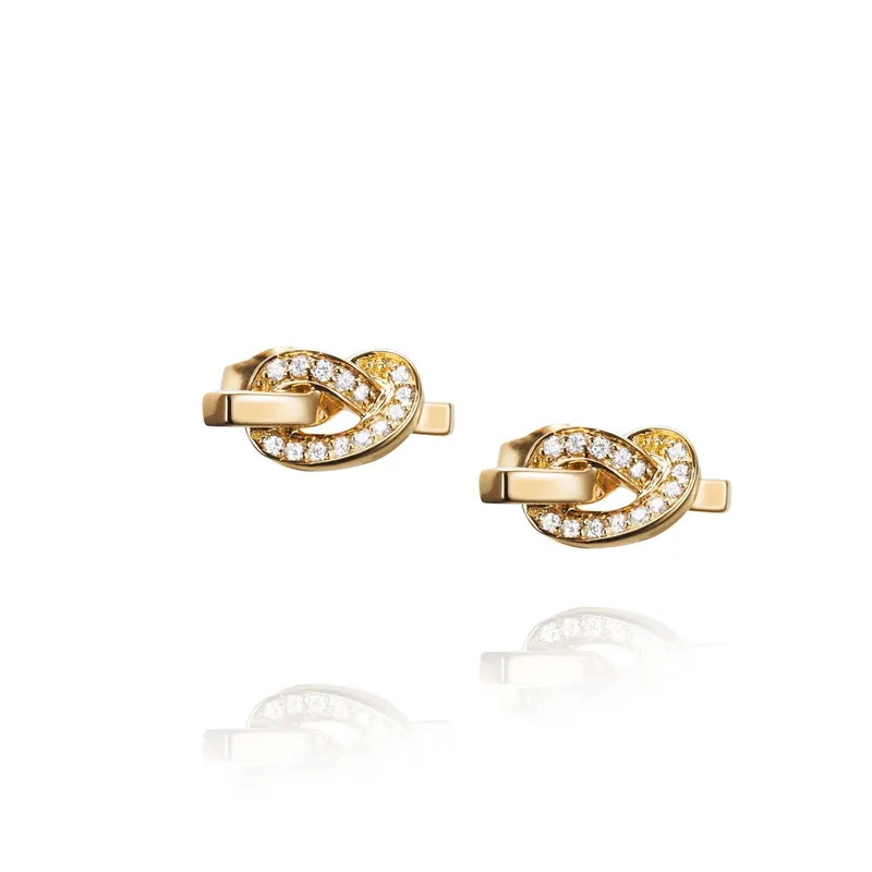 Alternativ bild 0 för Love Knot & Stars Örhänge Guld