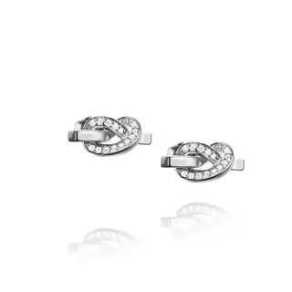 Produktfoto för Love Knot & Stars Örhänge Vitguld