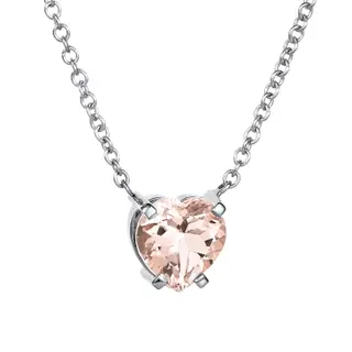 Produktfoto för Lovely Heart Necklace Vitguld