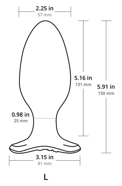 Bild 2 för Lovense: Hush 2, Bluetooth Butt Plug, Large (57 mm)