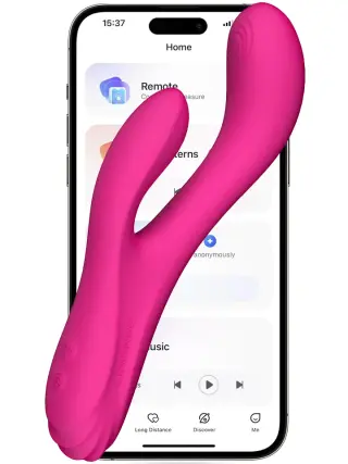 Produktfoto för Lovense Osci 3 Heating Rabbit Appstyrd rabbitvibrator